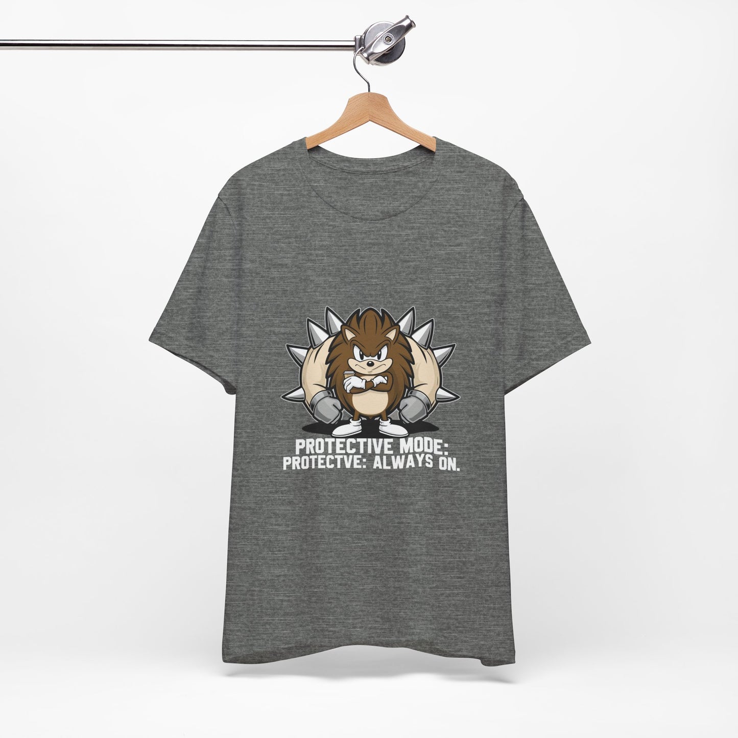 Protective Mode Unisex Jersey Tee - Always On, Gift for Him or Her, Funny T-Shirt, Casual Wear, Unique Graphic Tee