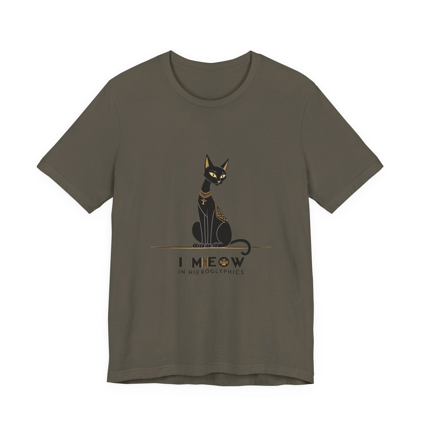 Cat Lover Unisex Tee: I Meow in Hieroglyphics, Funny Gift for Cat Owners, Animal Lover Apparel, Cute Cat Shirt, Pet Owner Gift