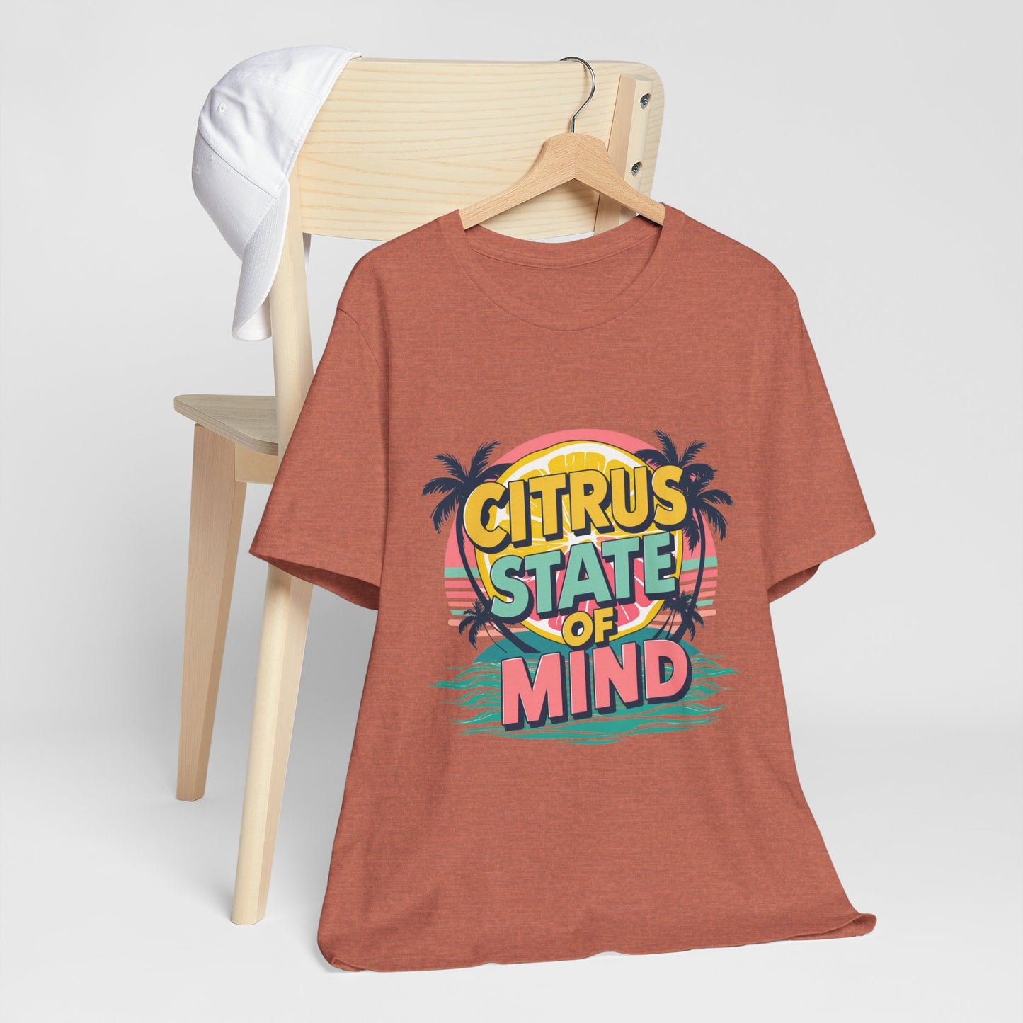 Unisex Jersey Short Sleeve Tee - Citrus State of Mind - Tropical Vibes, Beachwear, Summer Fun, Casual Fashion, Gift for Sunshine Lovers