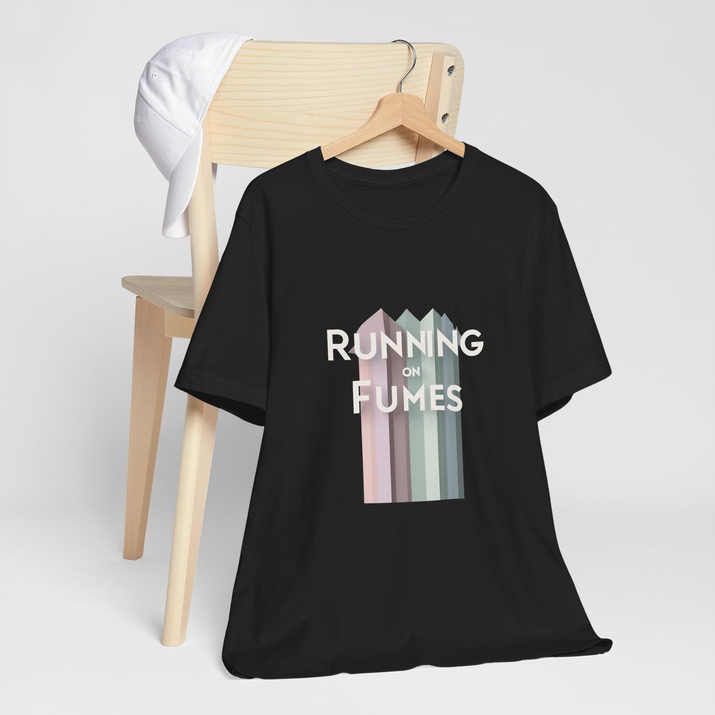 Running on Fumes Tee - Unisex Jersey Short Sleeve T-Shirt, Casual Wear, Gift for Friends, Motivational Quote Tee, Everyday Comfort