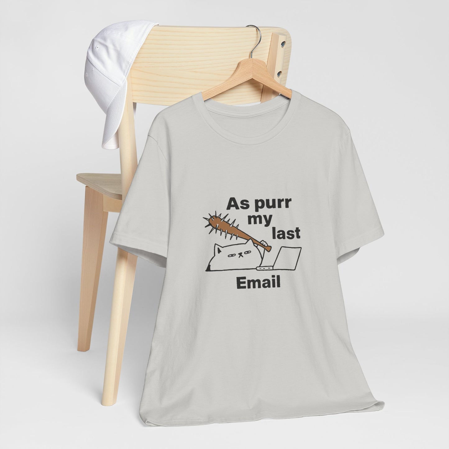 Funny Cat Tee, As Purr My Last Email Shirt, Cute Cat Lover Gift, Unisex T-Shirt for Pet Owners, Office Humor Apparel