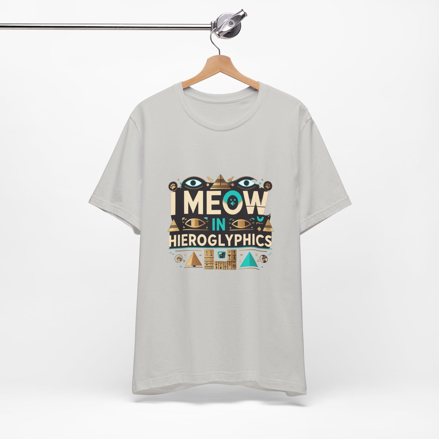 Egyptian Cat Humor Tee - I Meow in Hieroglyphics, Funny Apparel for Cat Lovers, Gift for Pet Owners, Cute Shirt, Animal T-Shirt