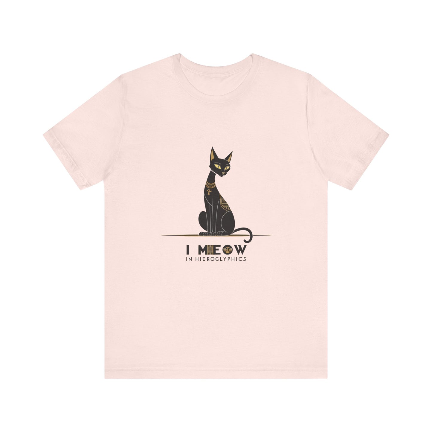 Cat Lover Unisex Tee: I Meow in Hieroglyphics, Funny Gift for Cat Owners, Animal Lover Apparel, Cute Cat Shirt, Pet Owner Gift
