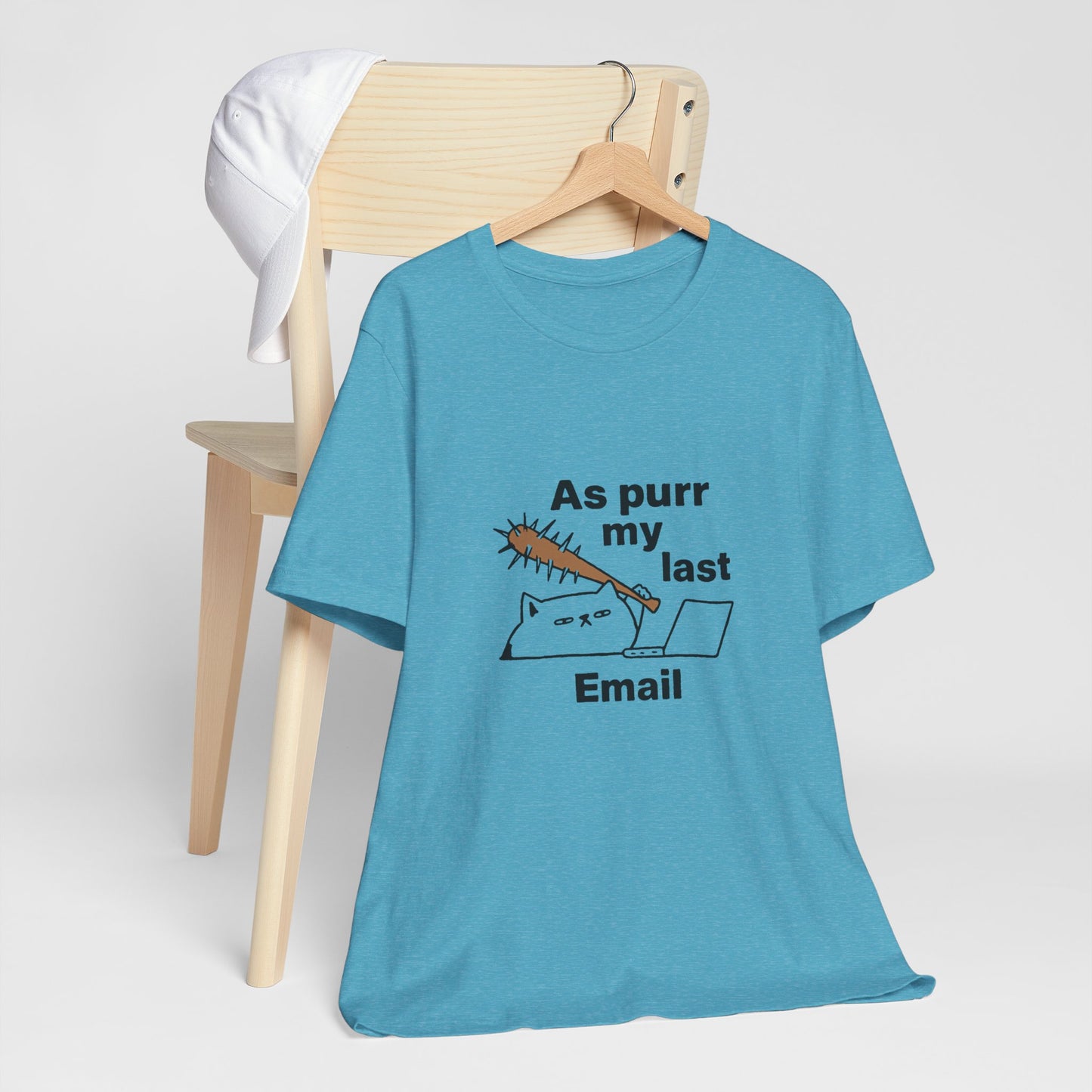 Funny Cat Tee, As Purr My Last Email Shirt, Cute Cat Lover Gift, Unisex T-Shirt for Pet Owners, Office Humor Apparel