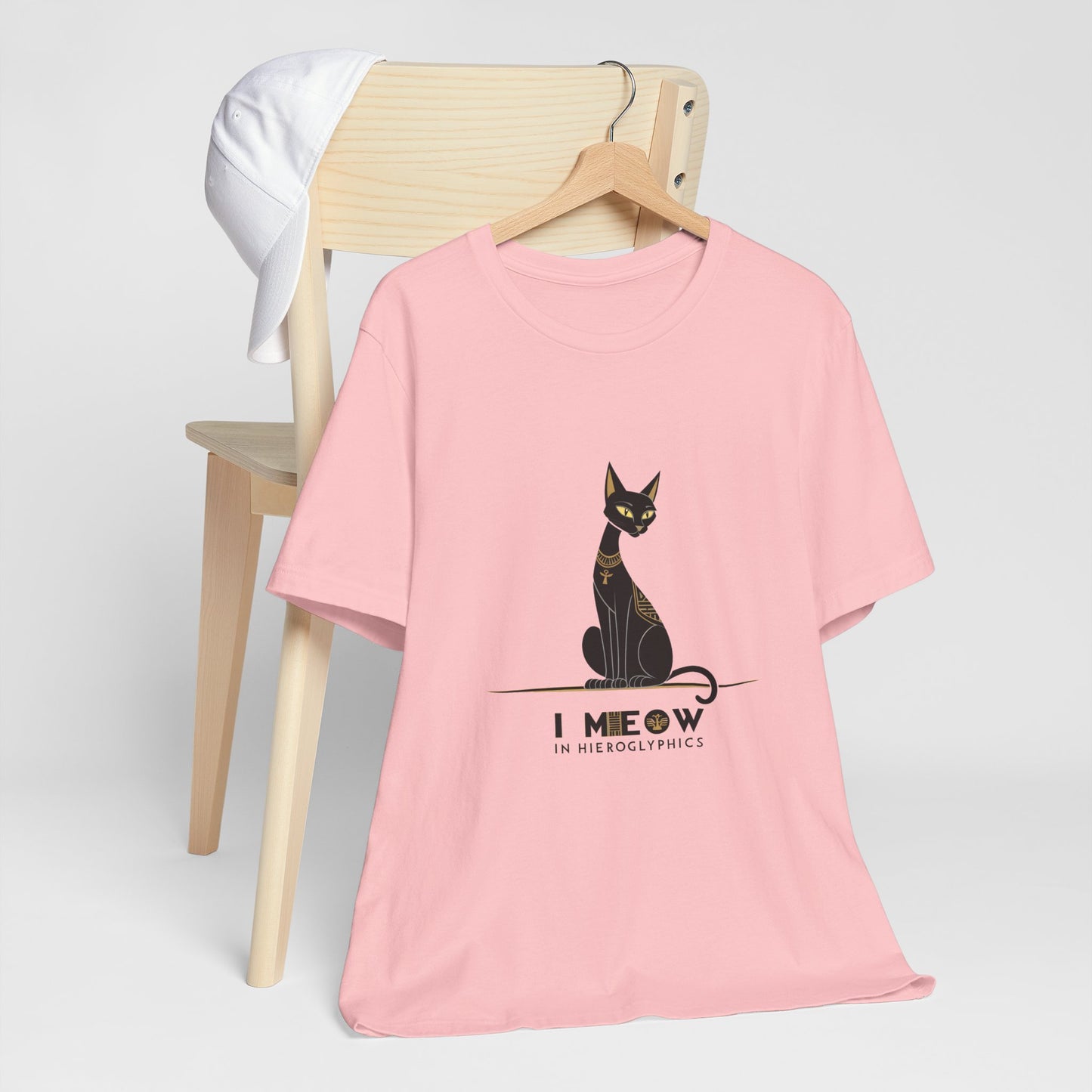 Cat Lover Unisex Tee: I Meow in Hieroglyphics, Funny Gift for Cat Owners, Animal Lover Apparel, Cute Cat Shirt, Pet Owner Gift