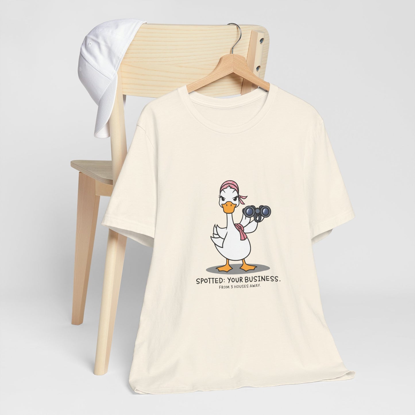 Playful Business Duck Tee - Spotted Your Business, Casual Wear, Funny Graphic Shirt, Unique Gift, Quirky Humor Apparel