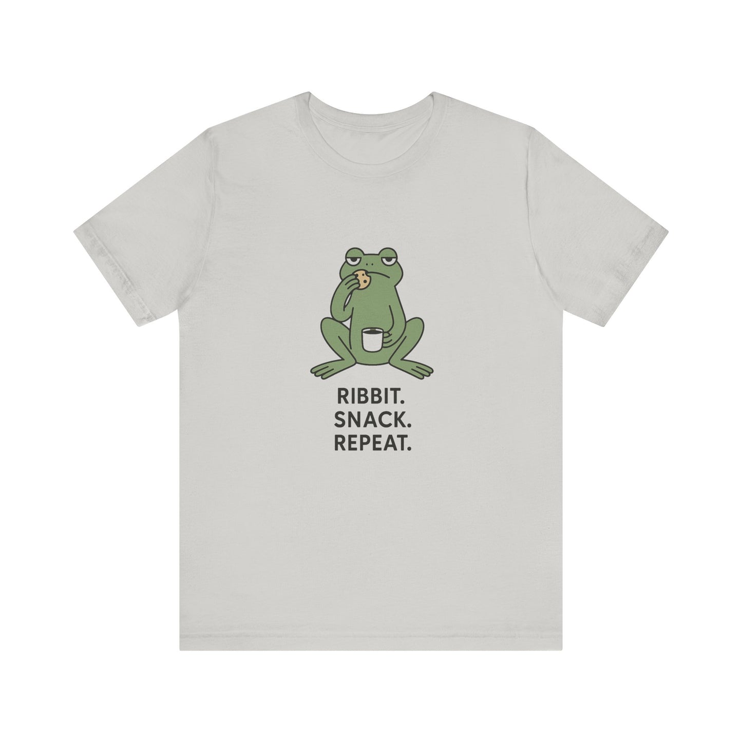 Frog Snack Vibes Unisex Tee - Fun Casual Shirt for Nature Lovers, Ribbit Snack Repeat Tee, Gift for Frog Enthusiasts, Eco-Friendly Fashion