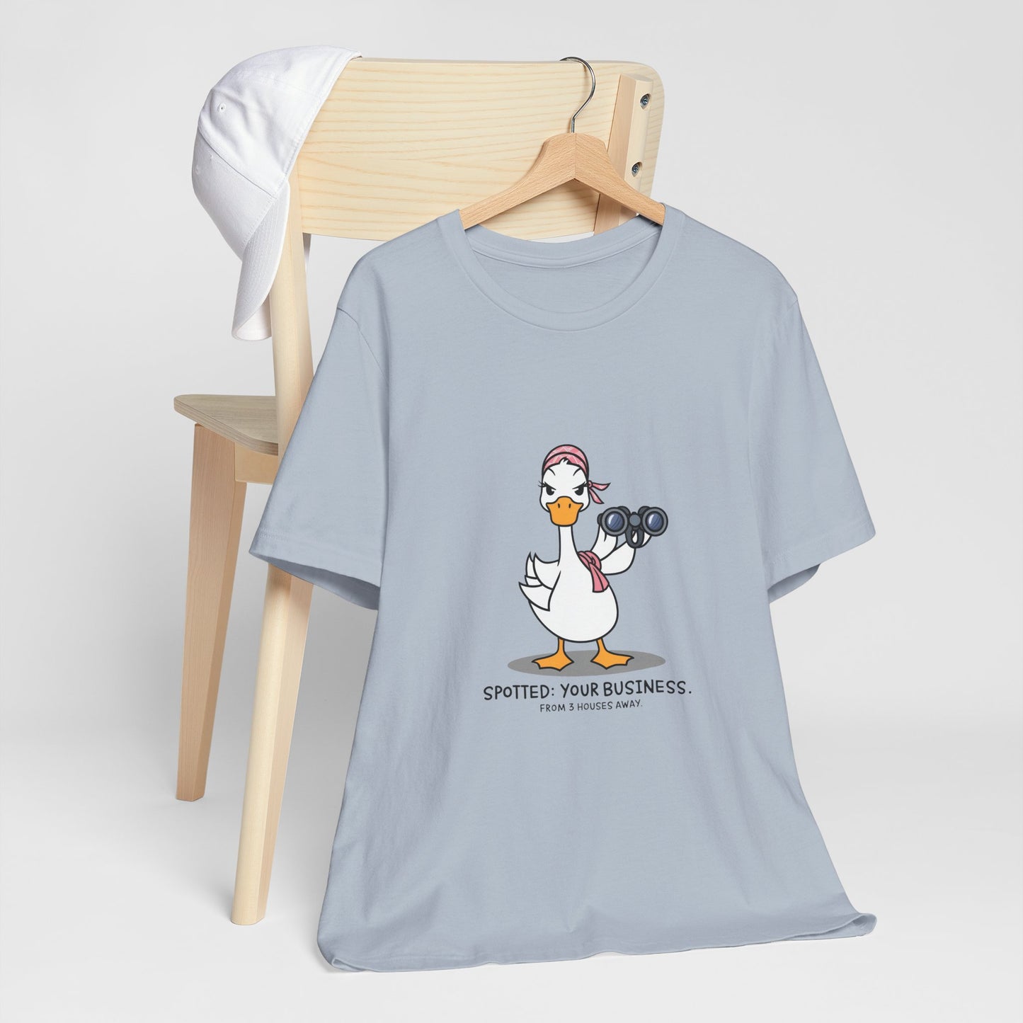 Playful Business Duck Tee - Spotted Your Business, Casual Wear, Funny Graphic Shirt, Unique Gift, Quirky Humor Apparel