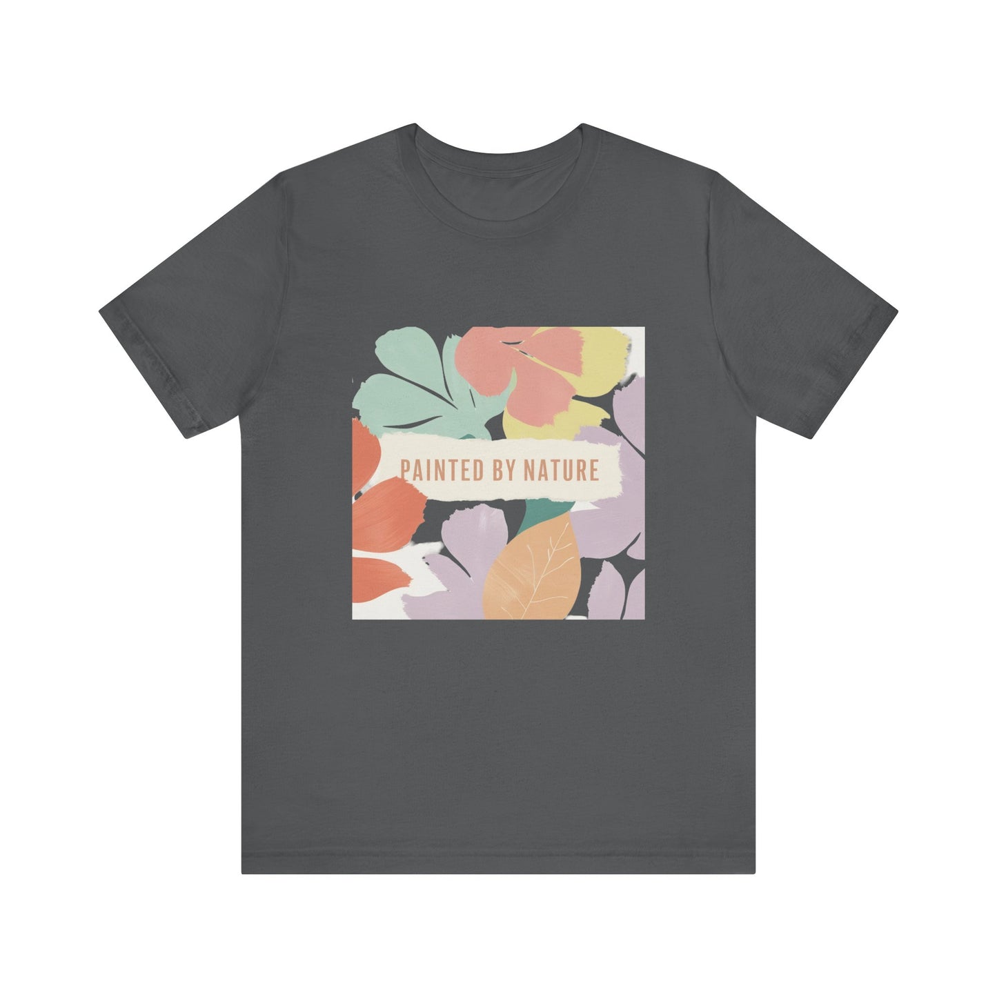 Nature-Inspired Short Sleeve Tee - Painted By Nature, Unisex Tee, Eco-Friendly Shirt, Floral Design T-Shirt, Casual Wear, Gift Idea