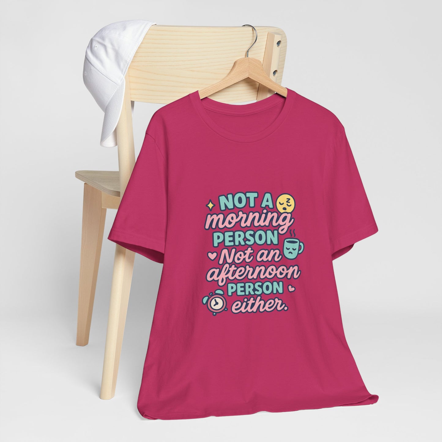 Not a Morning Person T-Shirt | Funny Graphic Tee, Gift for Night Owls, Casual Loungewear, Unique T-Shirt for Lazy Days, Humor Apparel