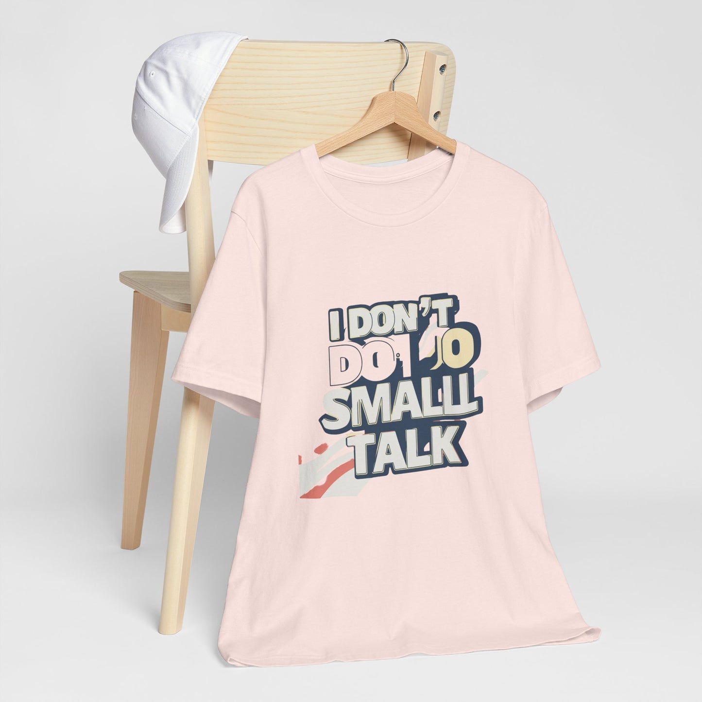 Unisex Short Sleeve Tee - "I Don't Do Small Talk" - Casual Wear, Gift for Introverts, Social Events, Relaxed Vibe, Birthday Present