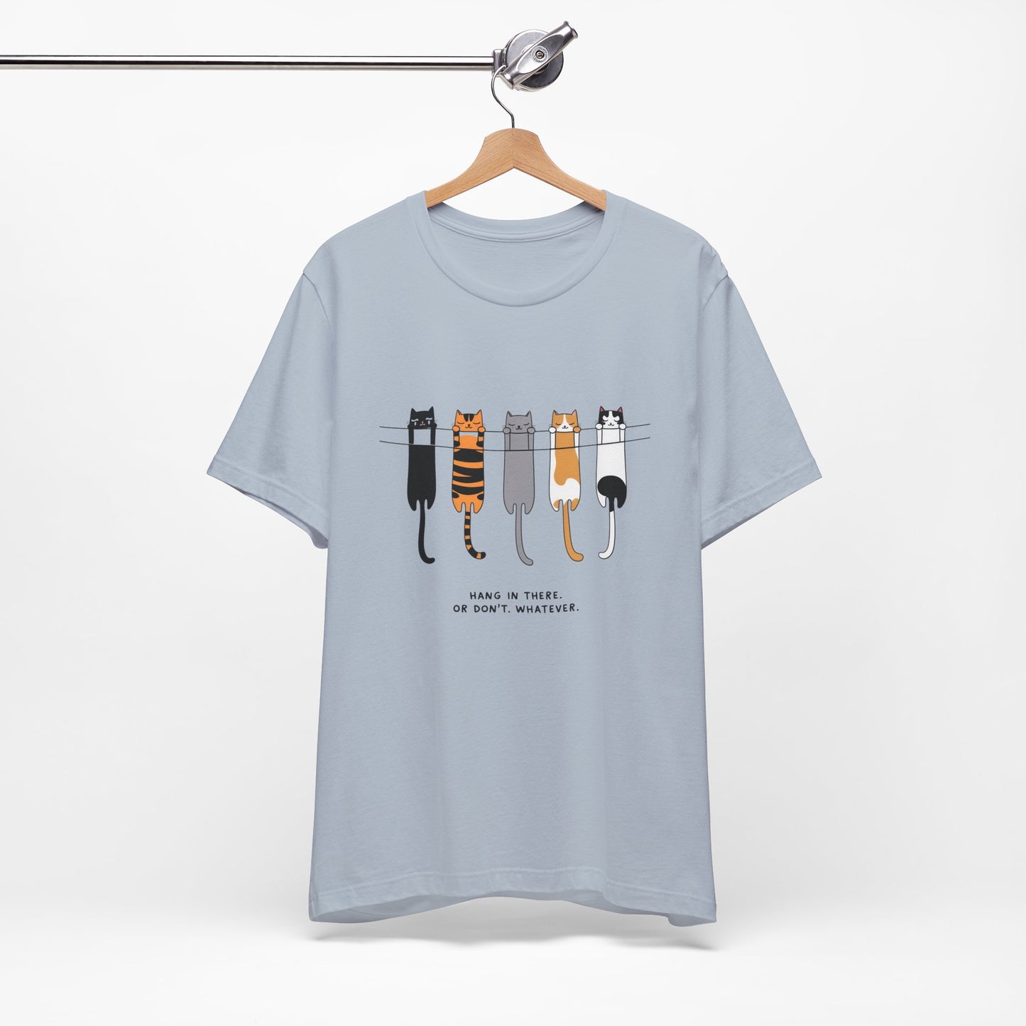 Cute Cat Motivation Tee, Hang in There T-Shirt, Funny Cat Shirt, Gift for Cat Lovers, Unisex Animal Tee