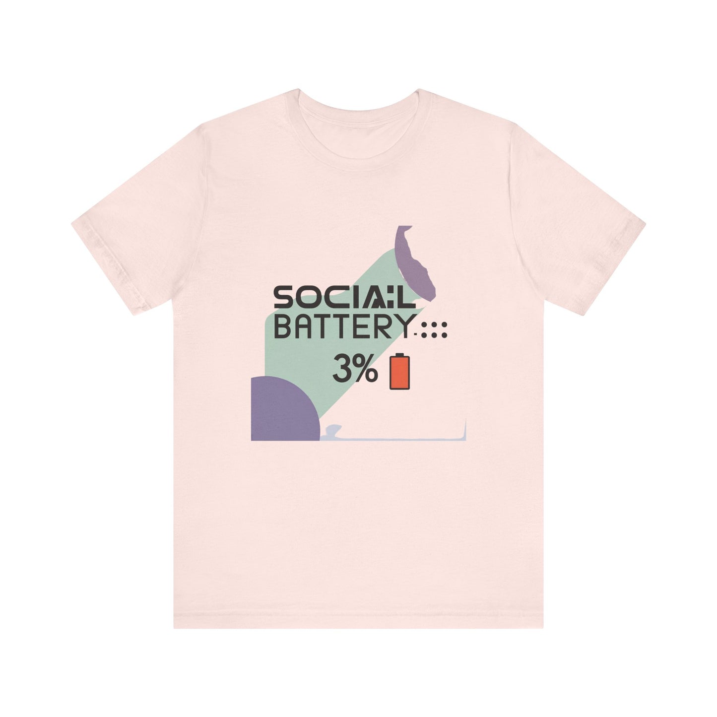 Social Battery 3% Unisex Tee, Perfect Gift for Friends, Casual Style, Graphic Tee, Party Wear, Social Media Lover Shirt