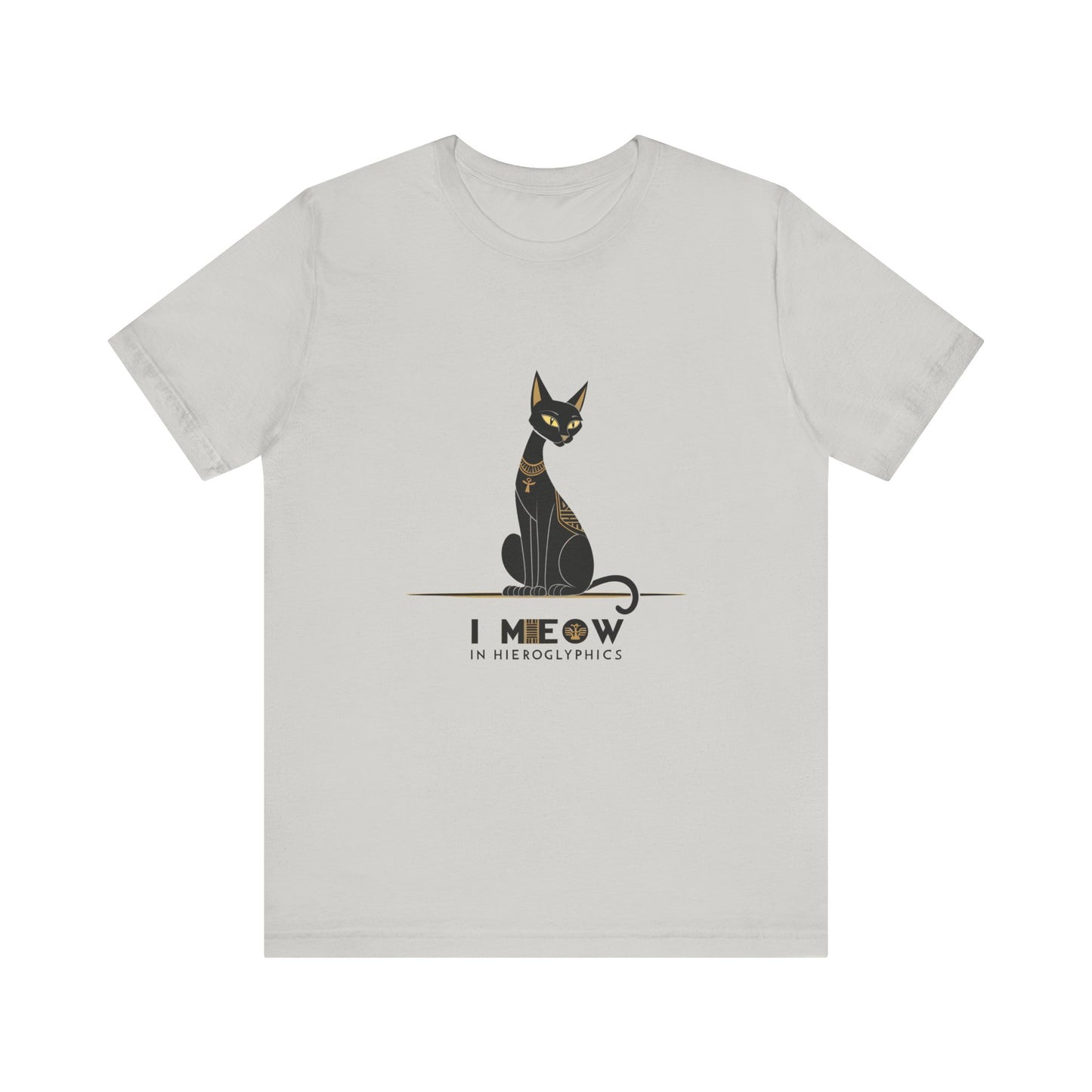 Cat Lover Unisex Tee: I Meow in Hieroglyphics, Funny Gift for Cat Owners, Animal Lover Apparel, Cute Cat Shirt, Pet Owner Gift