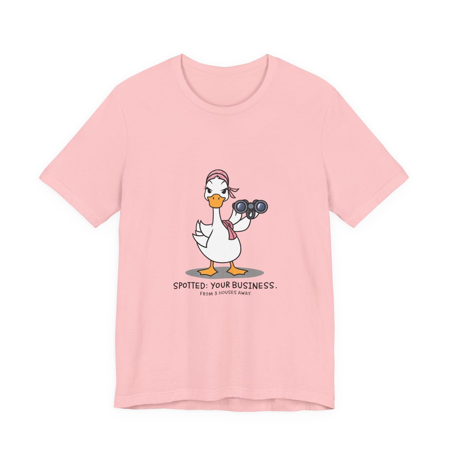 Playful Business Duck Tee - Spotted Your Business, Casual Wear, Funny Graphic Shirt, Unique Gift, Quirky Humor Apparel