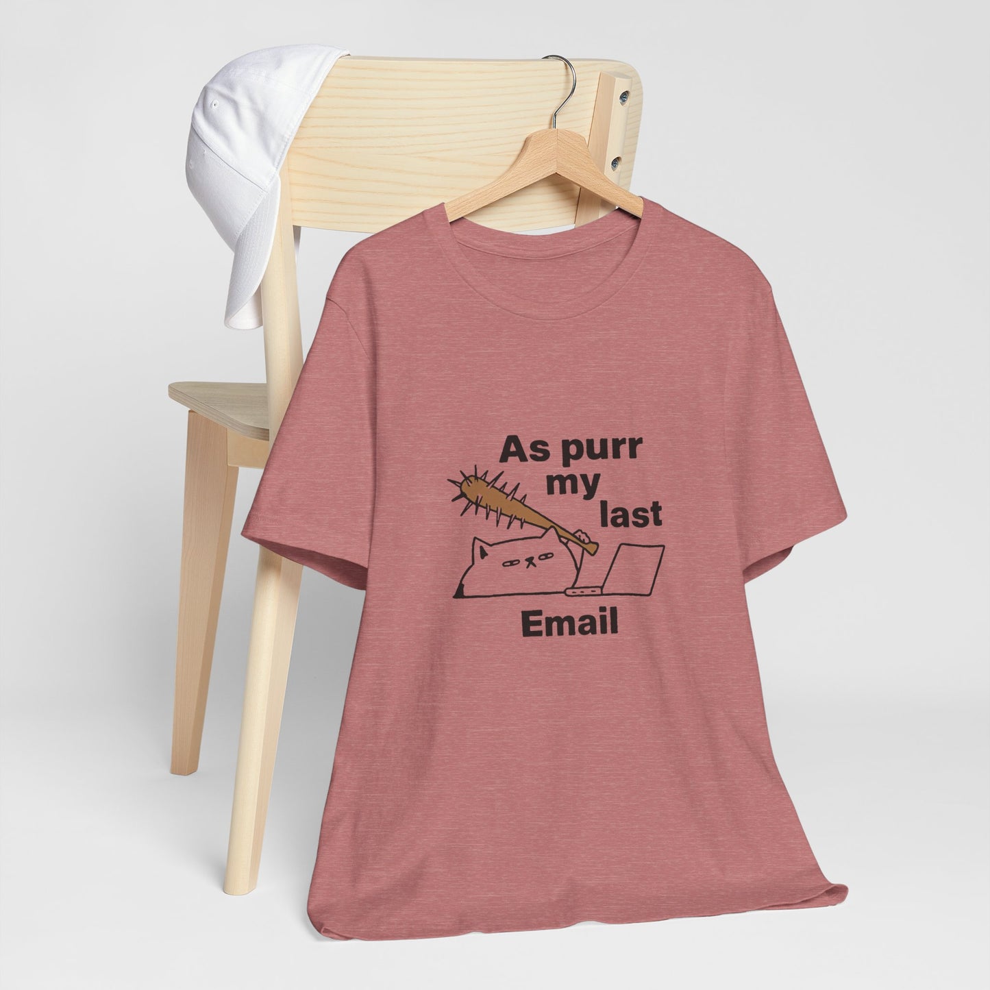 Funny Cat Tee, As Purr My Last Email Shirt, Cute Cat Lover Gift, Unisex T-Shirt for Pet Owners, Office Humor Apparel