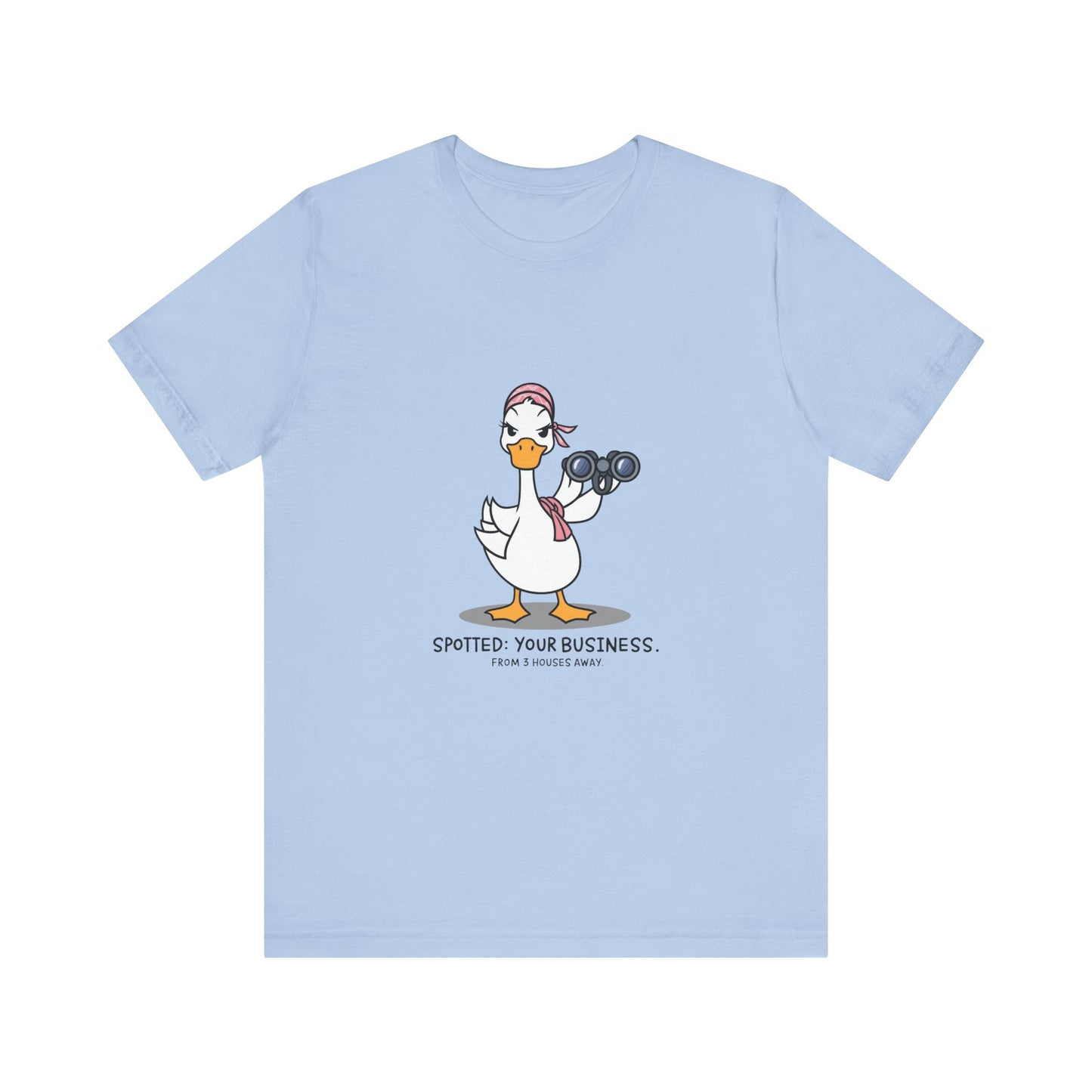Playful Business Duck Tee - Spotted Your Business, Casual Wear, Funny Graphic Shirt, Unique Gift, Quirky Humor Apparel