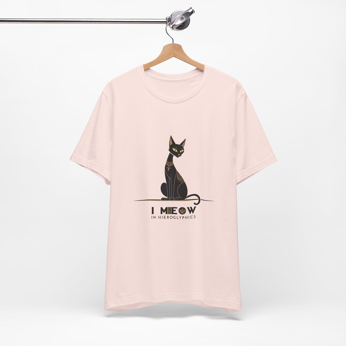 Cat Lover Unisex Tee: I Meow in Hieroglyphics, Funny Gift for Cat Owners, Animal Lover Apparel, Cute Cat Shirt, Pet Owner Gift