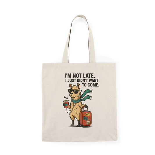 Funny Llama Tote Bag | Eco-Friendly Shopping Bag, Gift for Travelers, Unique Grocery Bag, Cute Animal Print, Humorous Beach Tote