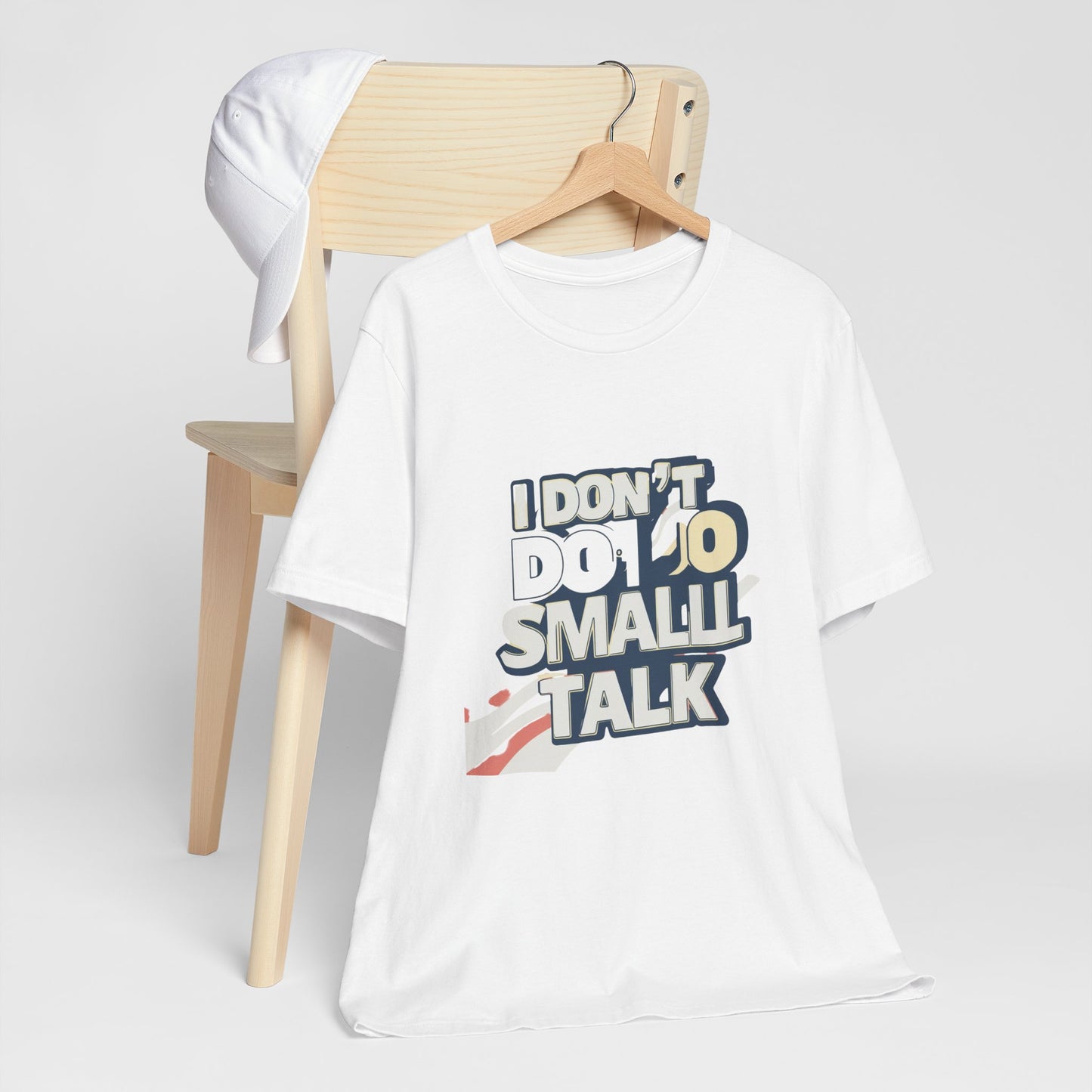 Unisex Short Sleeve Tee - "I Don't Do Small Talk" - Casual Wear, Gift for Introverts, Social Events, Relaxed Vibe, Birthday Present