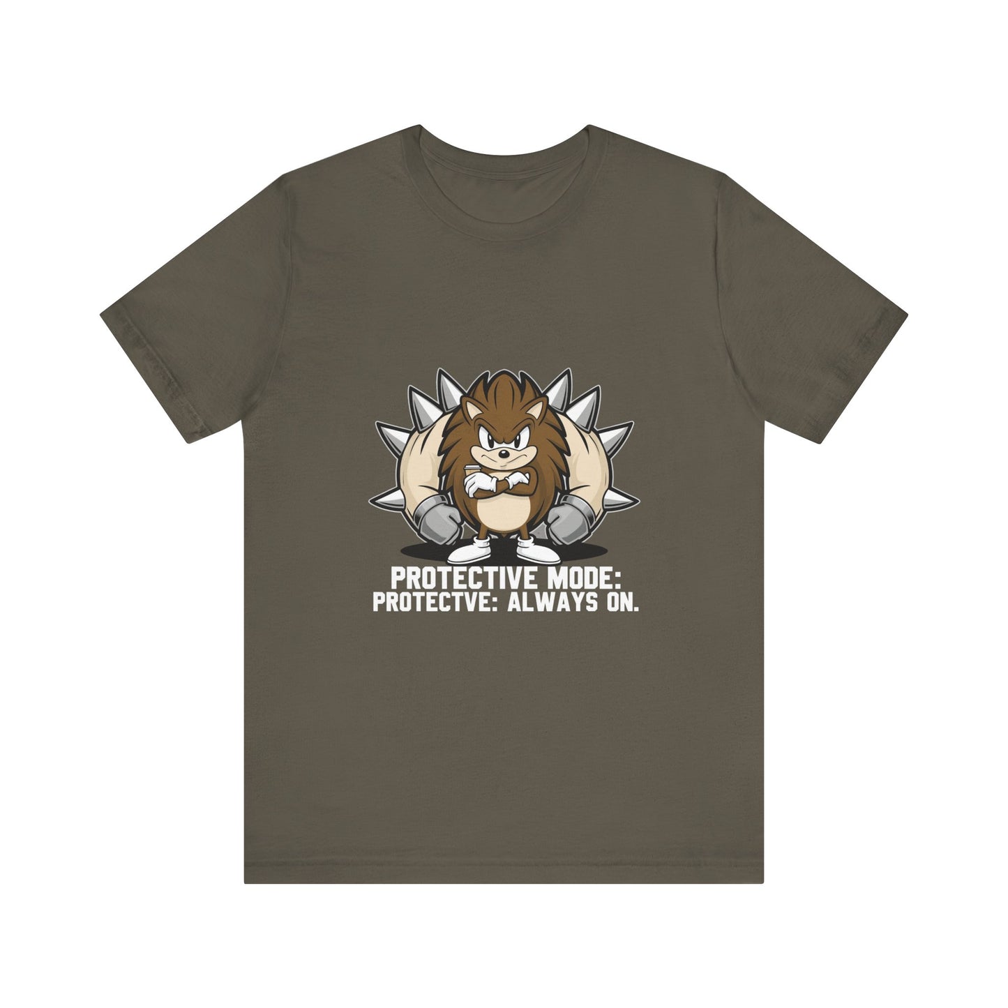Protective Mode Unisex Jersey Tee - Always On, Gift for Him or Her, Funny T-Shirt, Casual Wear, Unique Graphic Tee