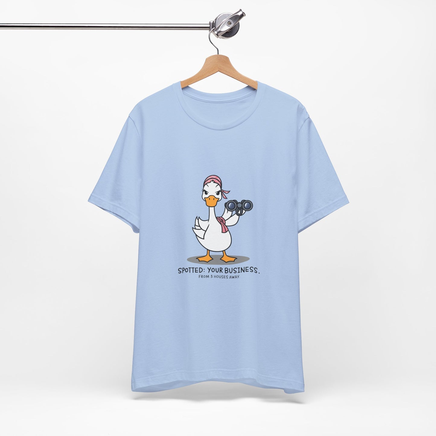 Playful Business Duck Tee - Spotted Your Business, Casual Wear, Funny Graphic Shirt, Unique Gift, Quirky Humor Apparel