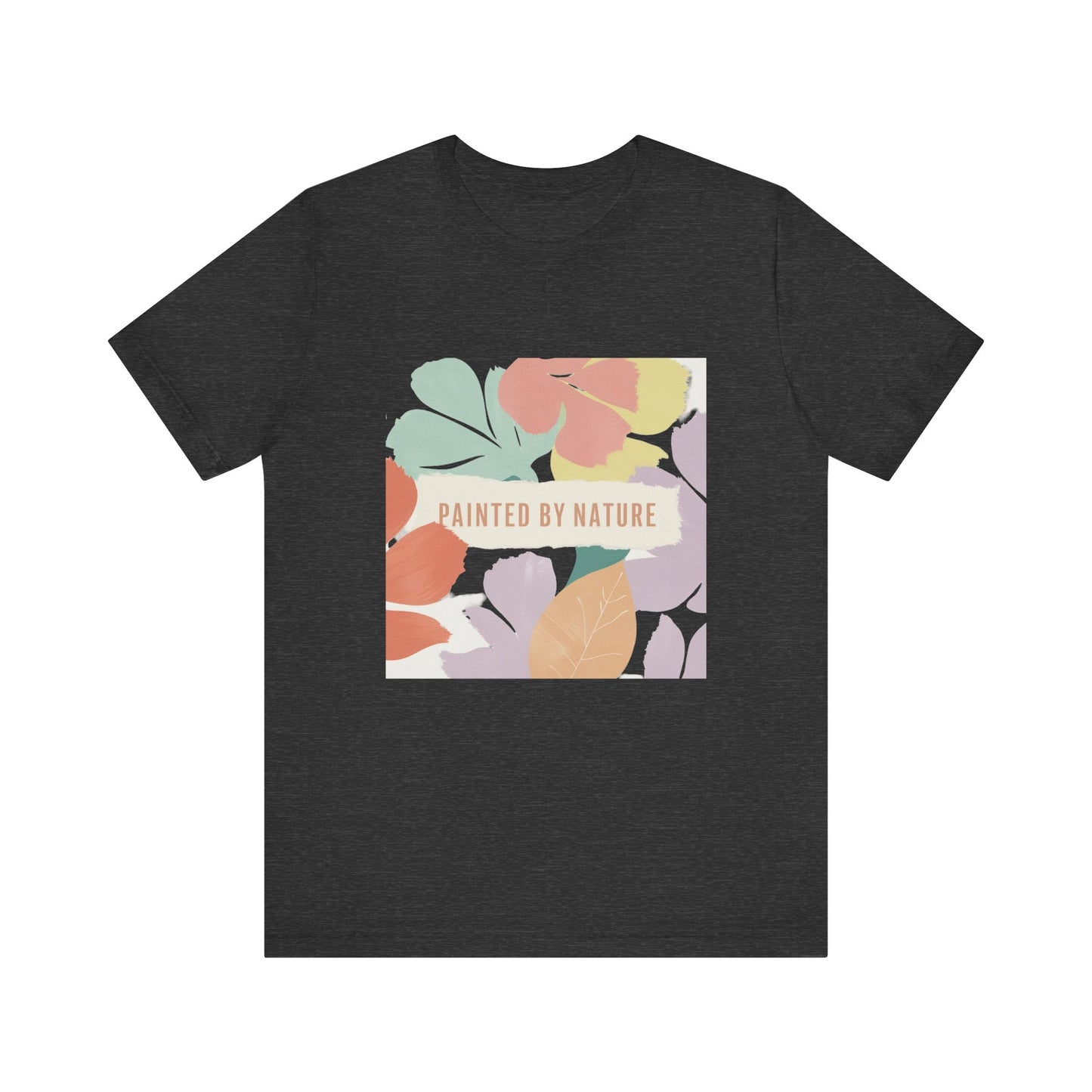 Nature-Inspired Short Sleeve Tee - Painted By Nature, Unisex Tee, Eco-Friendly Shirt, Floral Design T-Shirt, Casual Wear, Gift Idea
