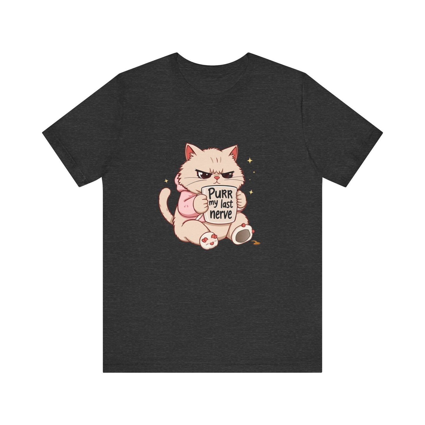 Funny Cat Tee - "Purr My Last Nerve" Unisex Jersey T-Shirt, Cute Animal Shirt, Gift for Cat Lovers, Birthday Gift, Humor Apparel