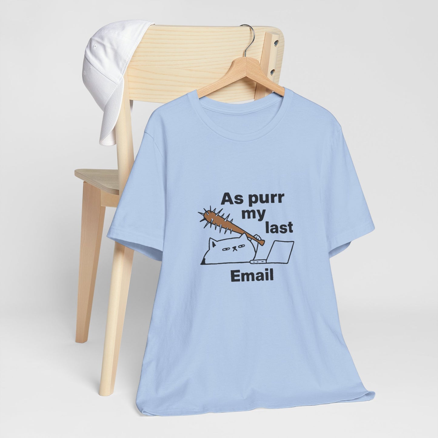 Funny Cat Tee, As Purr My Last Email Shirt, Cute Cat Lover Gift, Unisex T-Shirt for Pet Owners, Office Humor Apparel