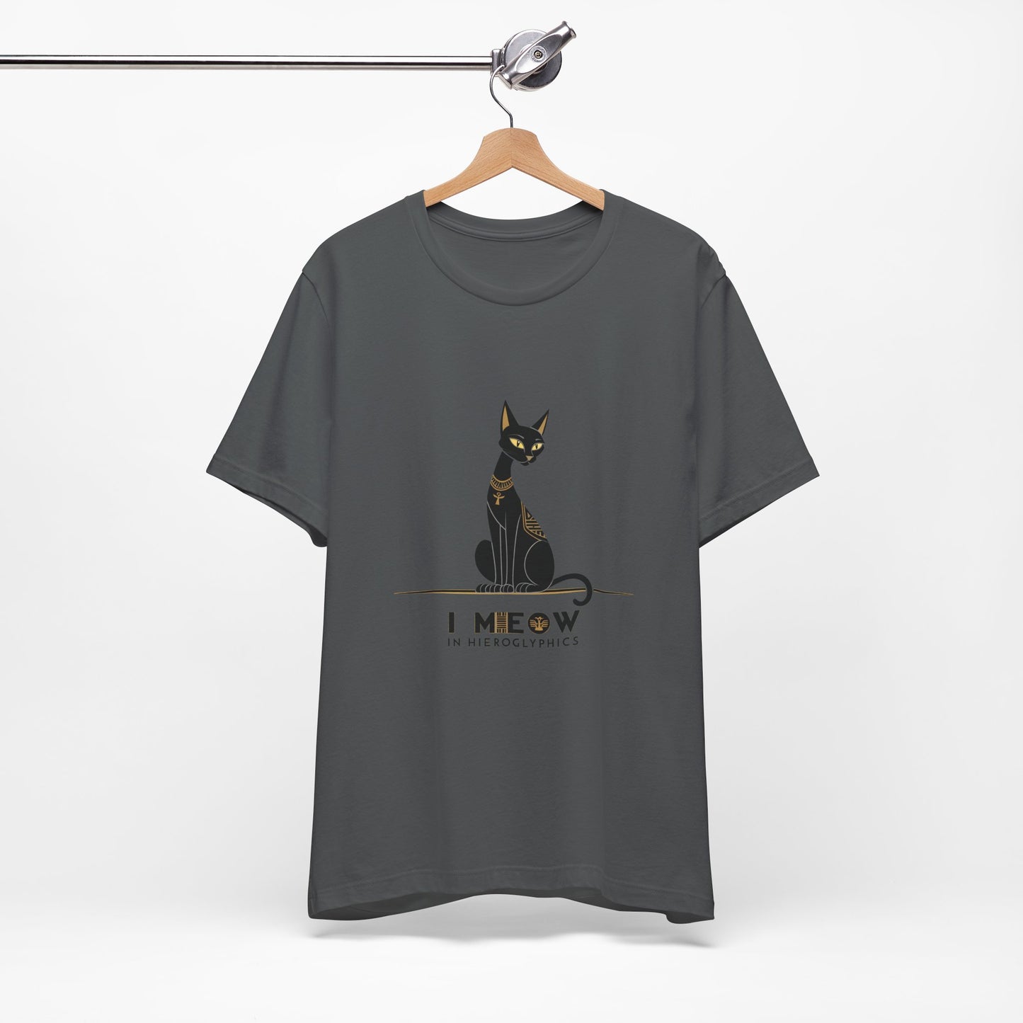 Cat Lover Unisex Tee: I Meow in Hieroglyphics, Funny Gift for Cat Owners, Animal Lover Apparel, Cute Cat Shirt, Pet Owner Gift