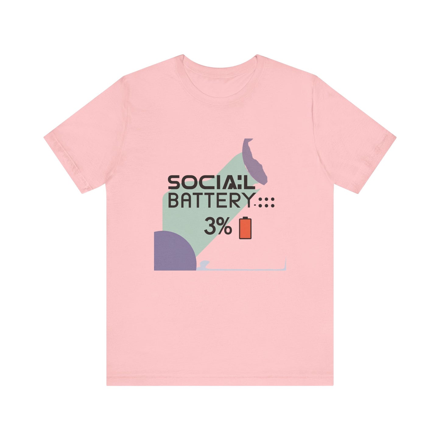 Social Battery 3% Unisex Tee, Perfect Gift for Friends, Casual Style, Graphic Tee, Party Wear, Social Media Lover Shirt