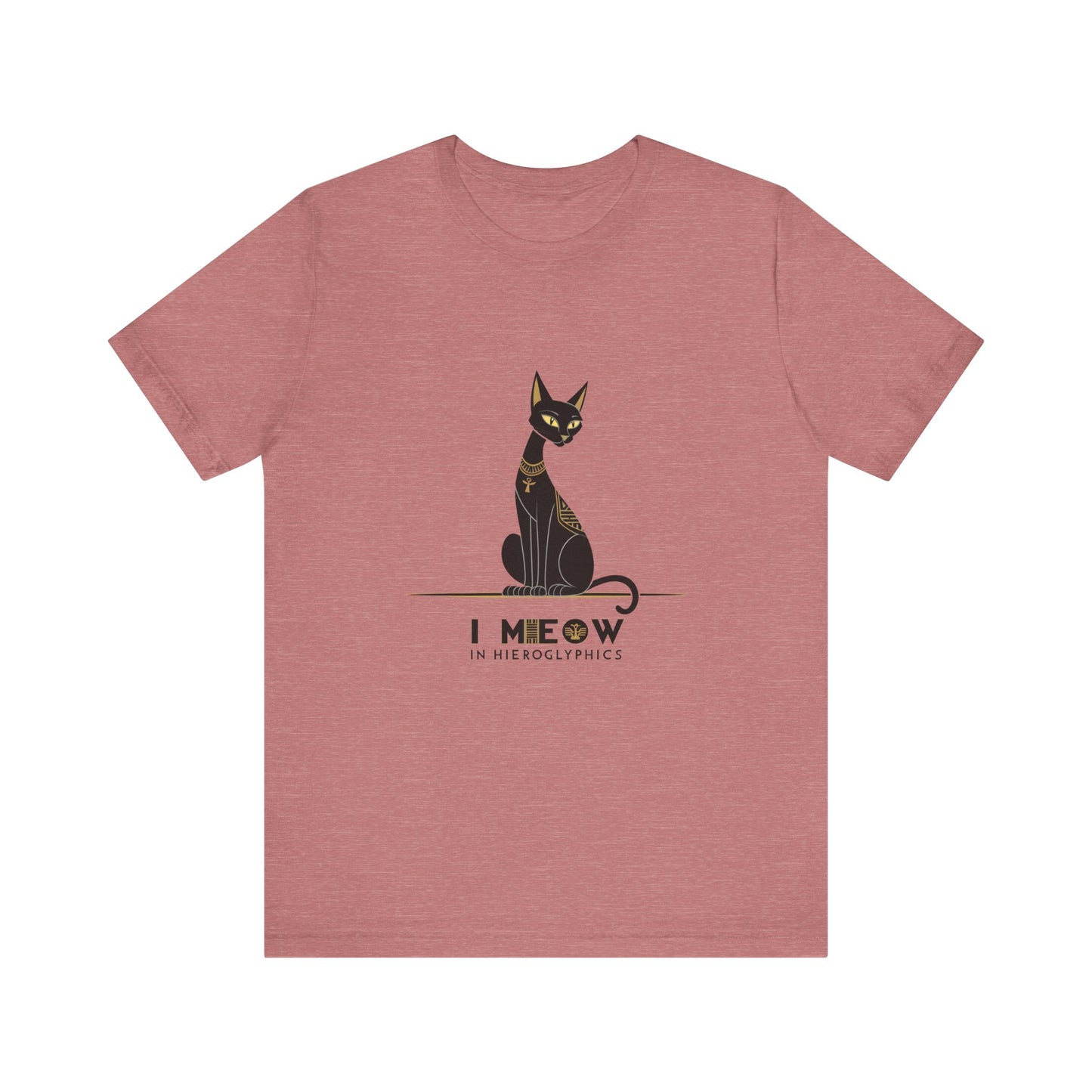 Cat Lover Unisex Tee: I Meow in Hieroglyphics, Funny Gift for Cat Owners, Animal Lover Apparel, Cute Cat Shirt, Pet Owner Gift