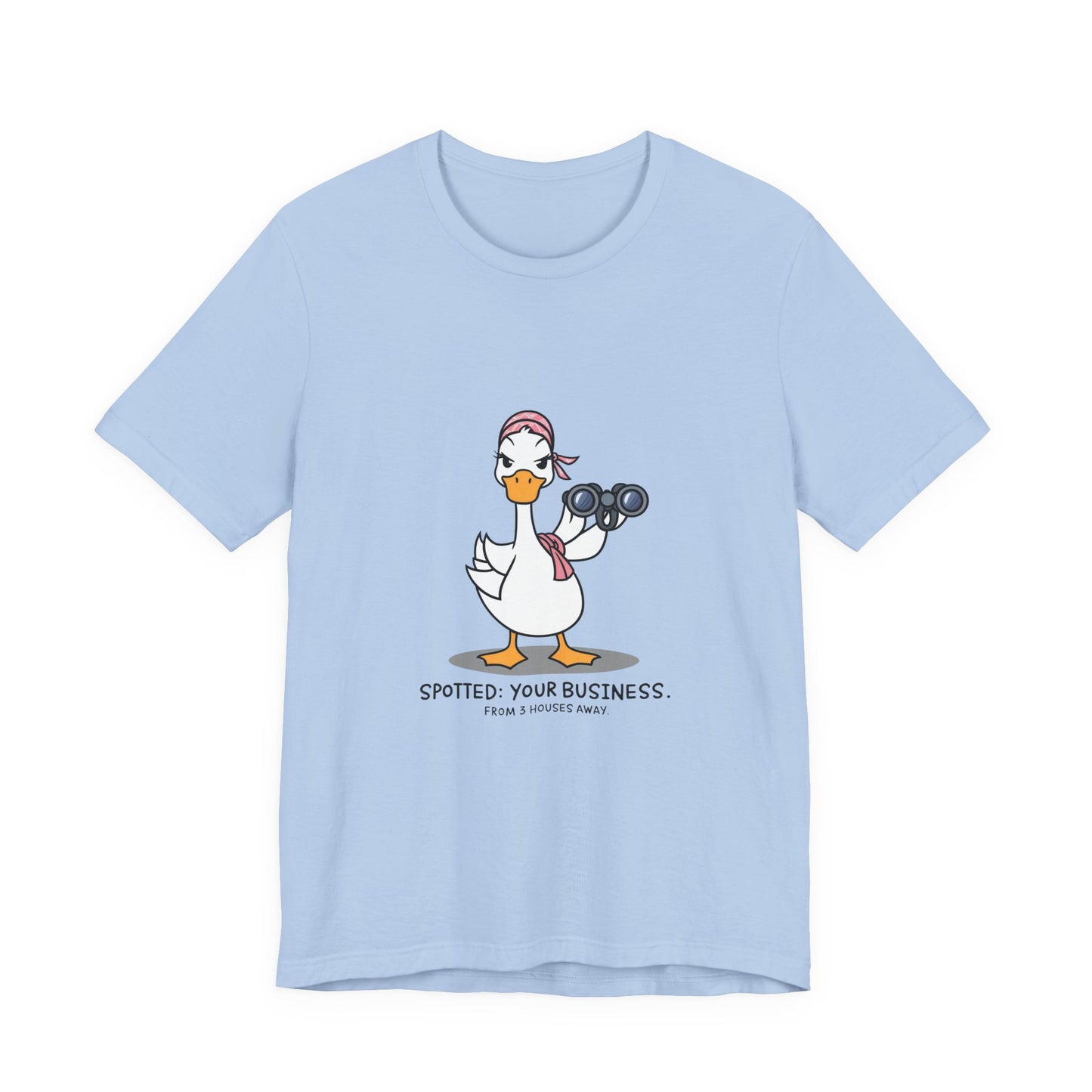 Playful Business Duck Tee - Spotted Your Business, Casual Wear, Funny Graphic Shirt, Unique Gift, Quirky Humor Apparel