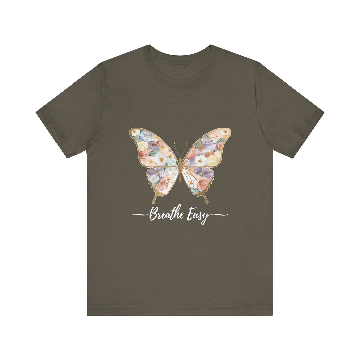 Butterfly Breathe Easy Tee | Unisex Short Sleeve Shirt, Nature Lovers Top, Inspirational Gift, Casual Wear, Spring Fashion