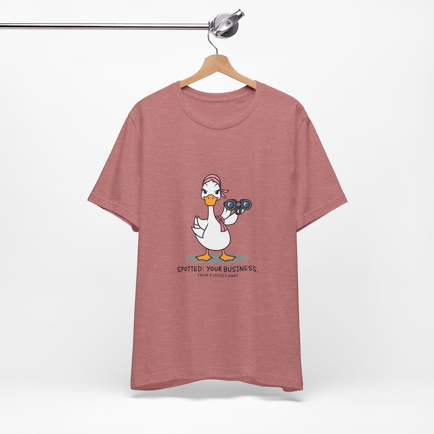 Playful Business Duck Tee - Spotted Your Business, Casual Wear, Funny Graphic Shirt, Unique Gift, Quirky Humor Apparel