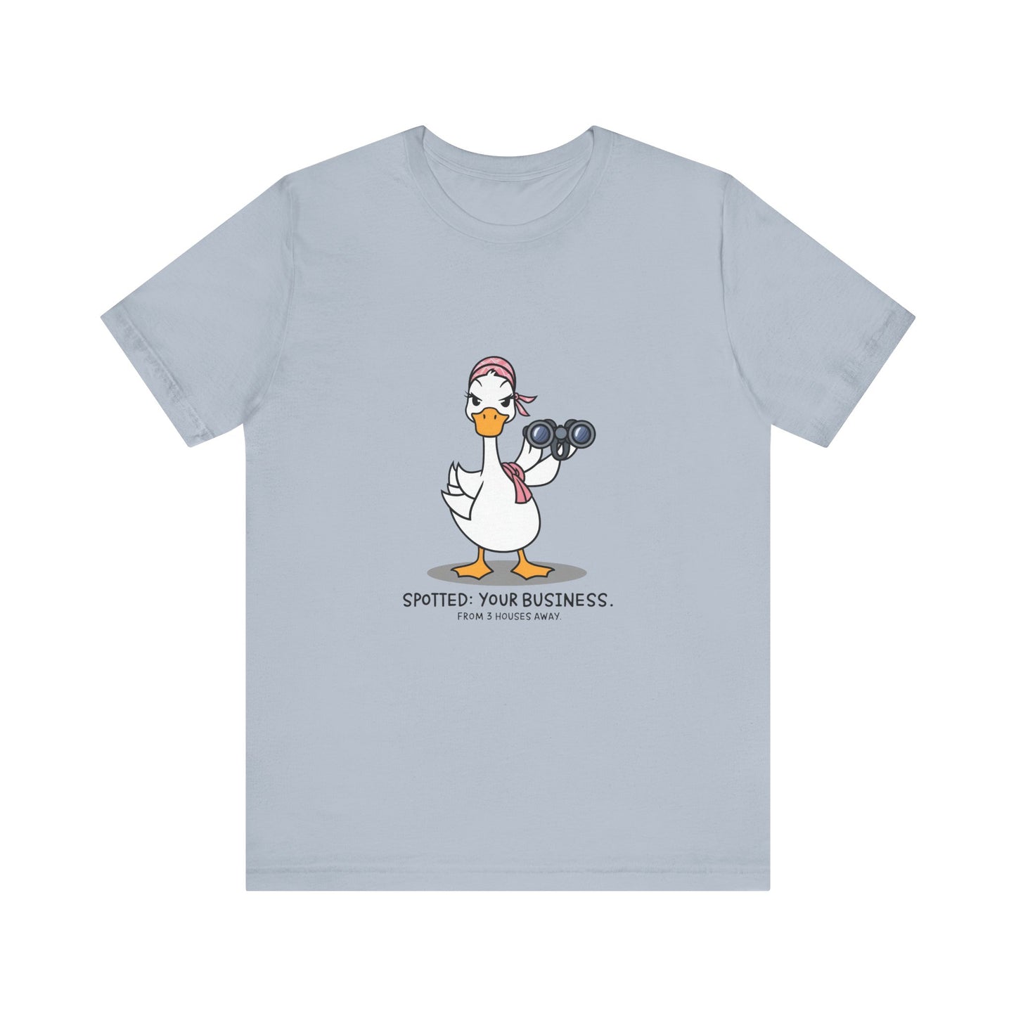 Playful Business Duck Tee - Spotted Your Business, Casual Wear, Funny Graphic Shirt, Unique Gift, Quirky Humor Apparel