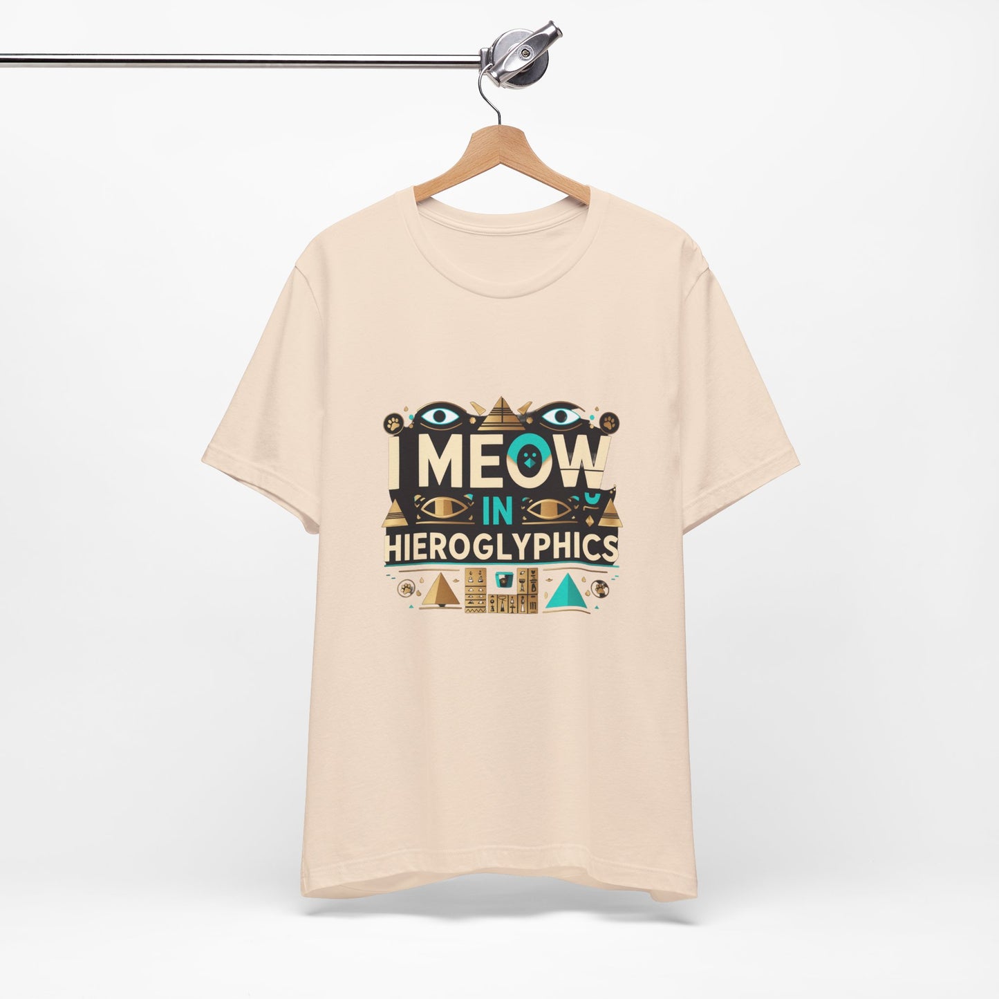 Egyptian Cat Humor Tee - I Meow in Hieroglyphics, Funny Apparel for Cat Lovers, Gift for Pet Owners, Cute Shirt, Animal T-Shirt