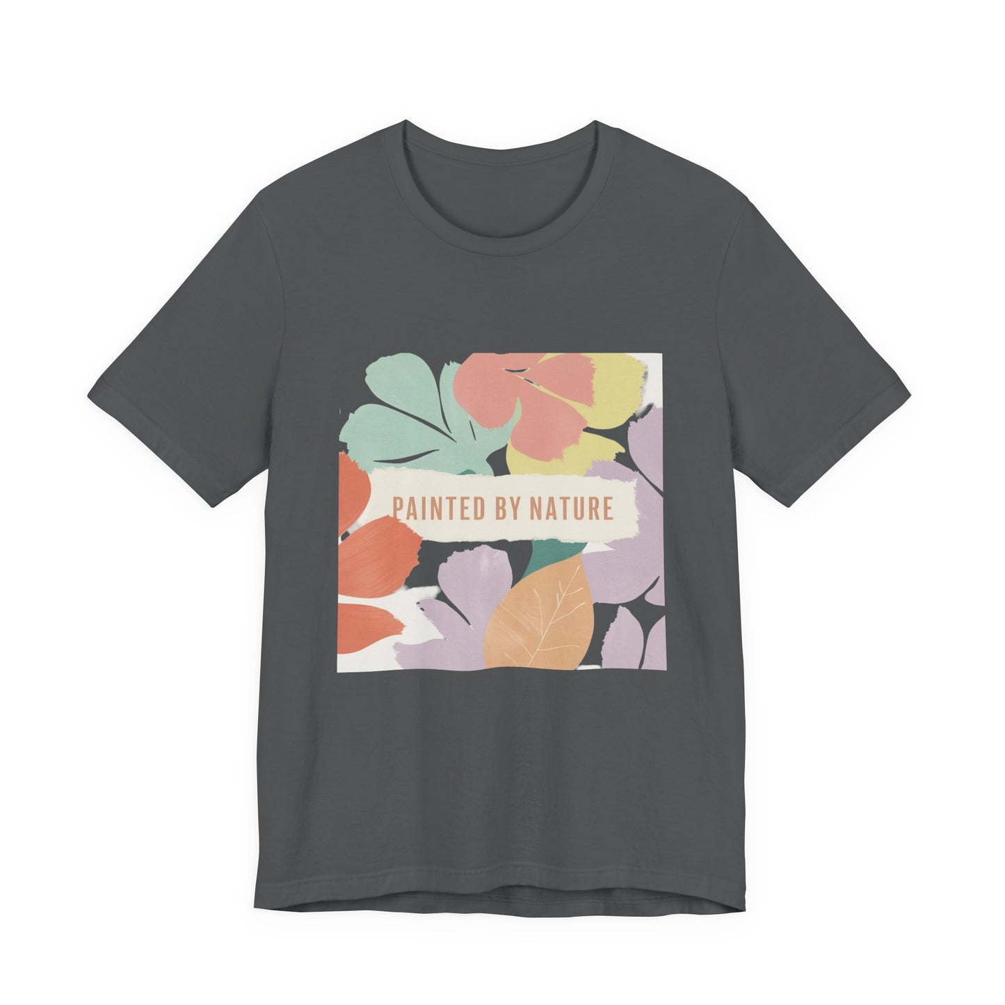 Nature-Inspired Short Sleeve Tee - Painted By Nature, Unisex Tee, Eco-Friendly Shirt, Floral Design T-Shirt, Casual Wear, Gift Idea