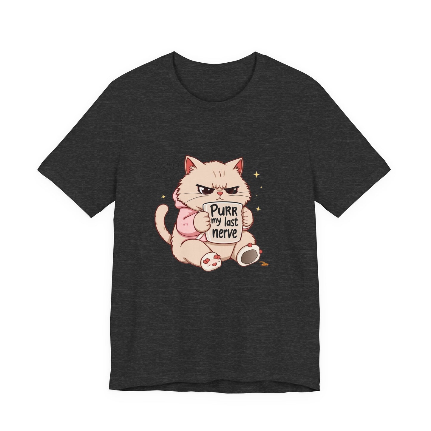 Funny Cat Tee - "Purr My Last Nerve" Unisex Jersey T-Shirt, Cute Animal Shirt, Gift for Cat Lovers, Birthday Gift, Humor Apparel