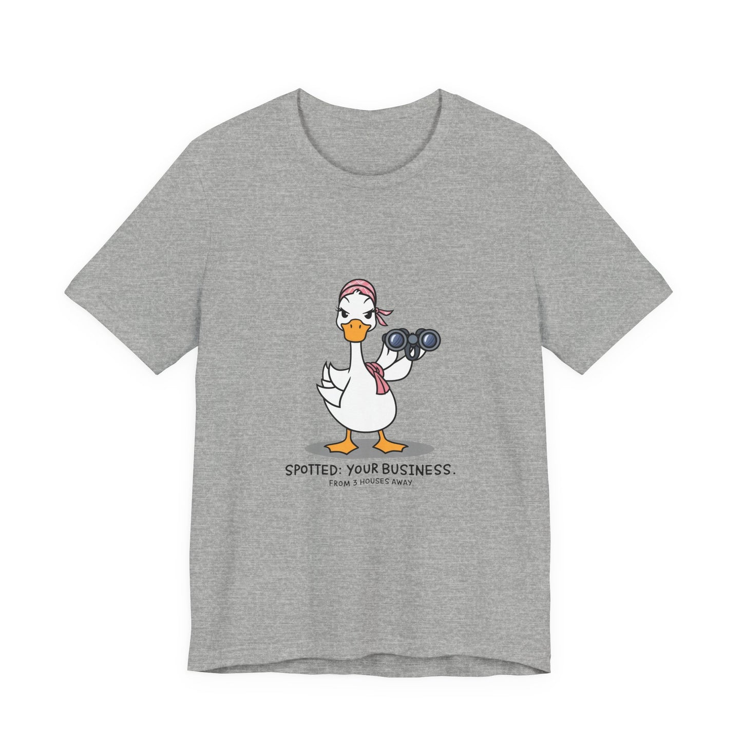 Playful Business Duck Tee - Spotted Your Business, Casual Wear, Funny Graphic Shirt, Unique Gift, Quirky Humor Apparel