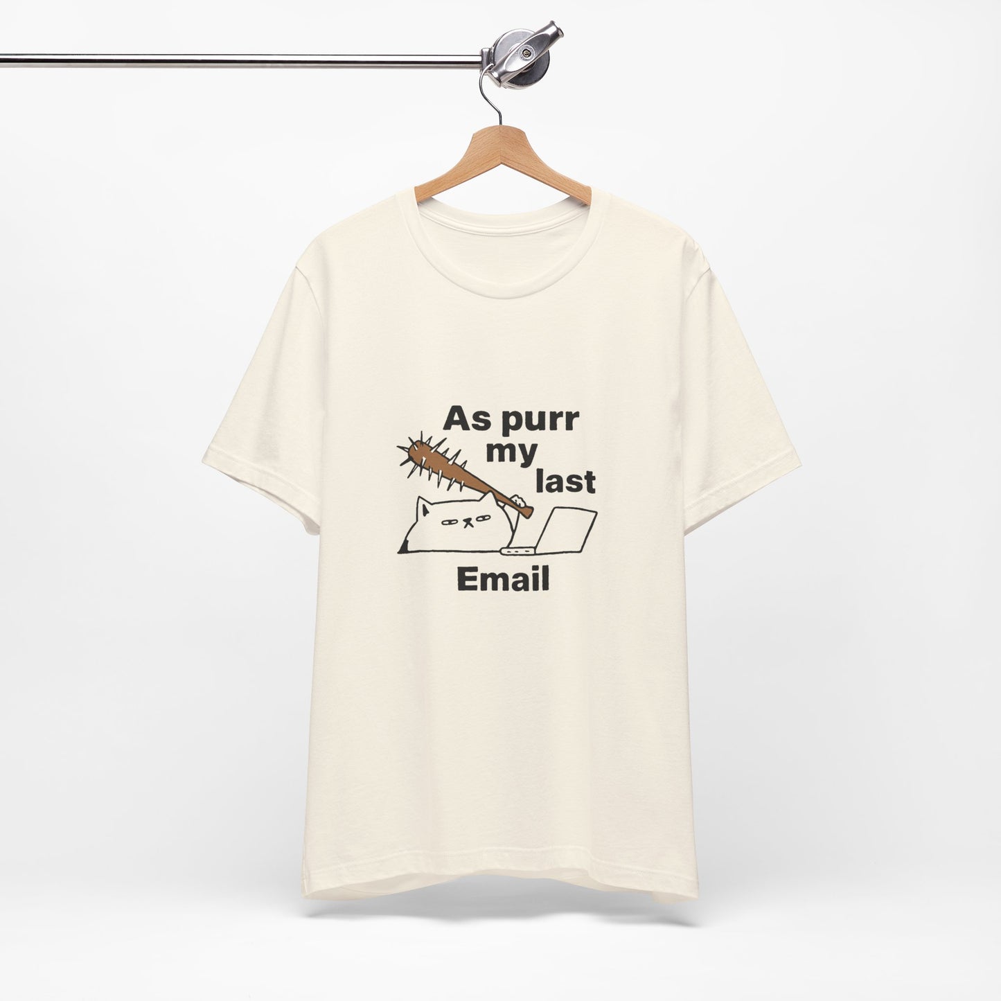 Funny Cat Tee, As Purr My Last Email Shirt, Cute Cat Lover Gift, Unisex T-Shirt for Pet Owners, Office Humor Apparel