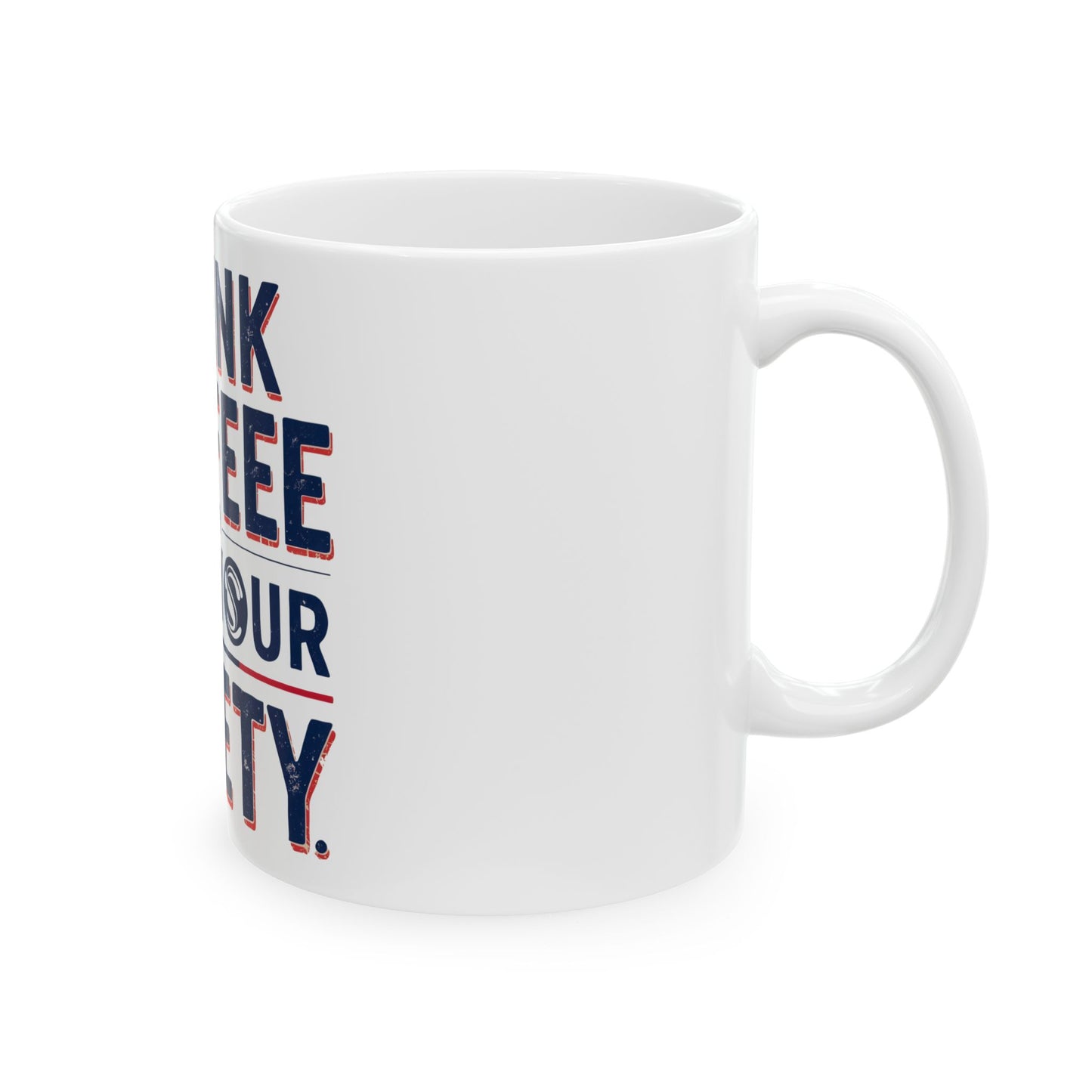 Safety Coffee Mug - Fun Gift for Coffee Lovers, Office Use, Birthday Present, Home Decor, Unique Drinkware