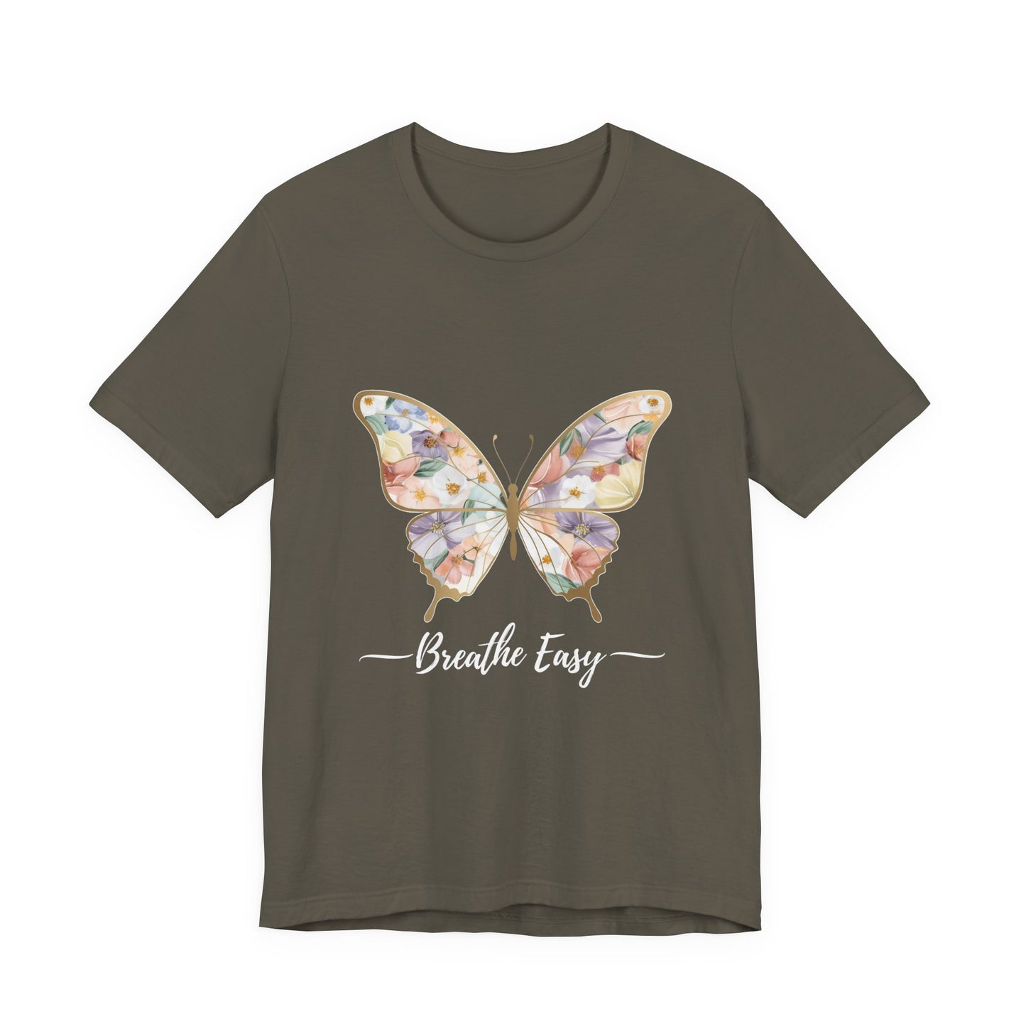 Butterfly Breathe Easy Tee | Unisex Short Sleeve Shirt, Nature Lovers Top, Inspirational Gift, Casual Wear, Spring Fashion