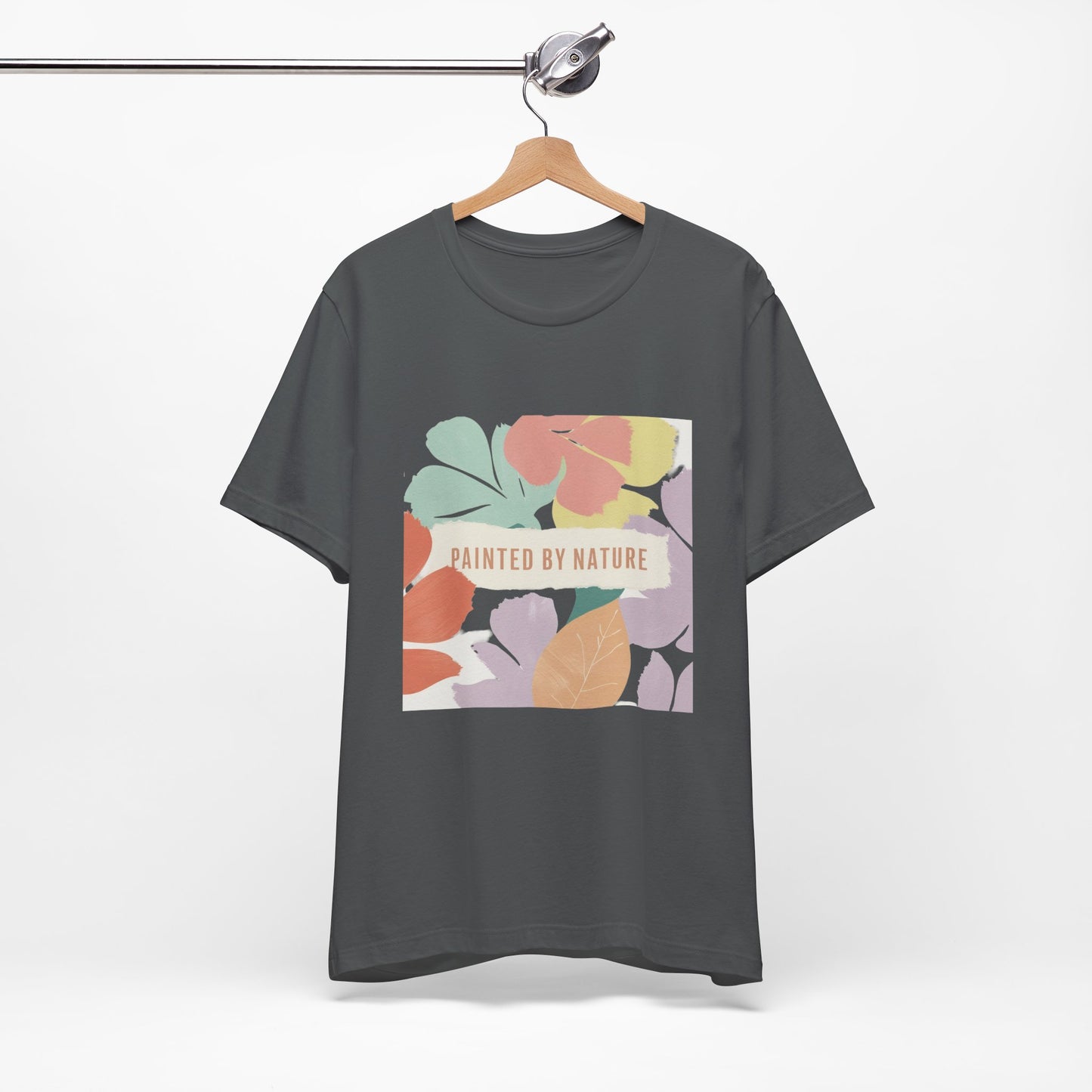 Nature-Inspired Short Sleeve Tee - Painted By Nature, Unisex Tee, Eco-Friendly Shirt, Floral Design T-Shirt, Casual Wear, Gift Idea