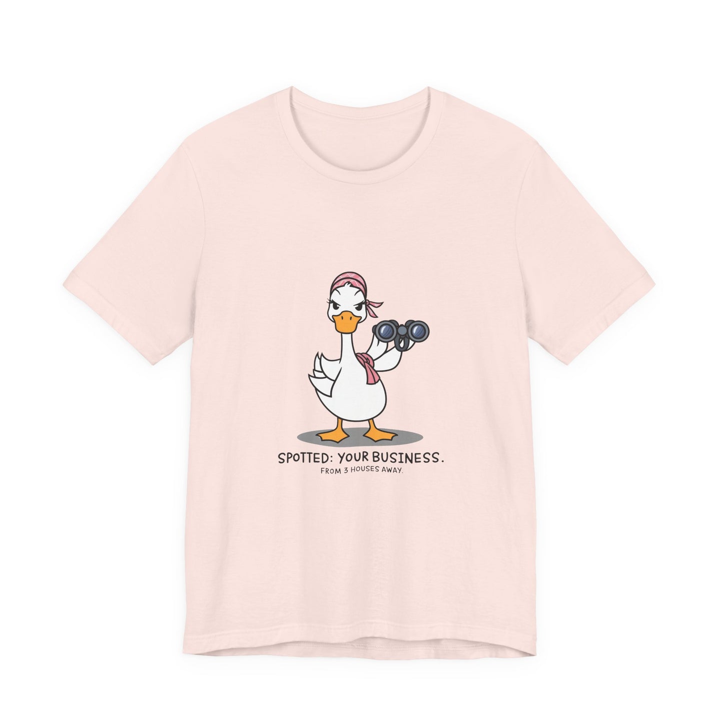 Playful Business Duck Tee - Spotted Your Business, Casual Wear, Funny Graphic Shirt, Unique Gift, Quirky Humor Apparel