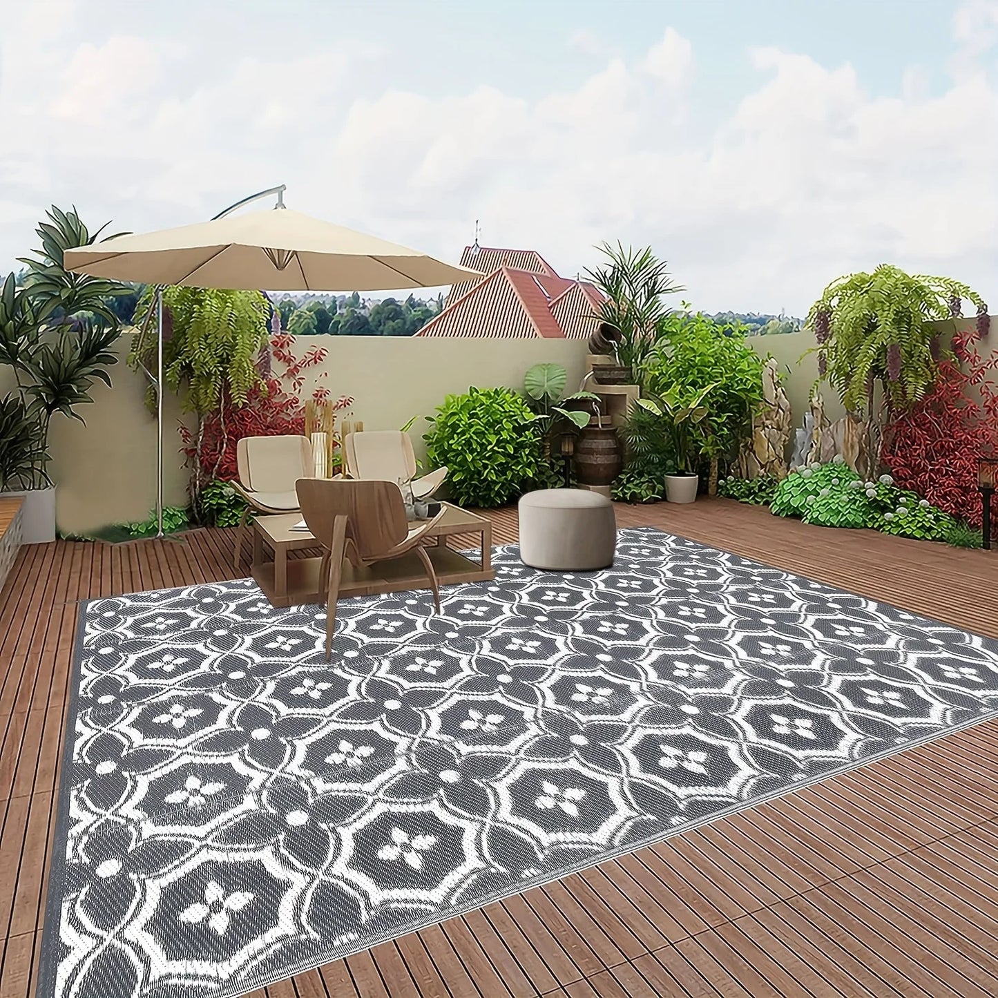 Boho Foldable Outdoor Rug – 3 Sizes Available
